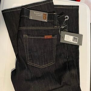 NWT 7 For All Mankind Woman’s  Dark Blue Bootcut Jeans Size 25